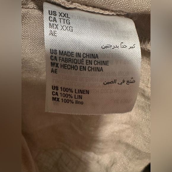 Inc International Concepts Women's 100% Linen Blouse Size XXL - Picture 6 of 7